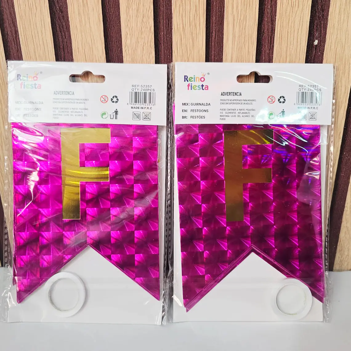 LETRAS ROSA O AZUL FELIZ CUMPLEAÑOS PARA DECORAR (3M) MOD# 52357 Y 52362 2