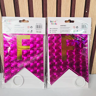 LETRAS ROSA O AZUL FELIZ CUMPLEAÑOS PARA DECORAR (3M) MOD# 52357 Y 52362