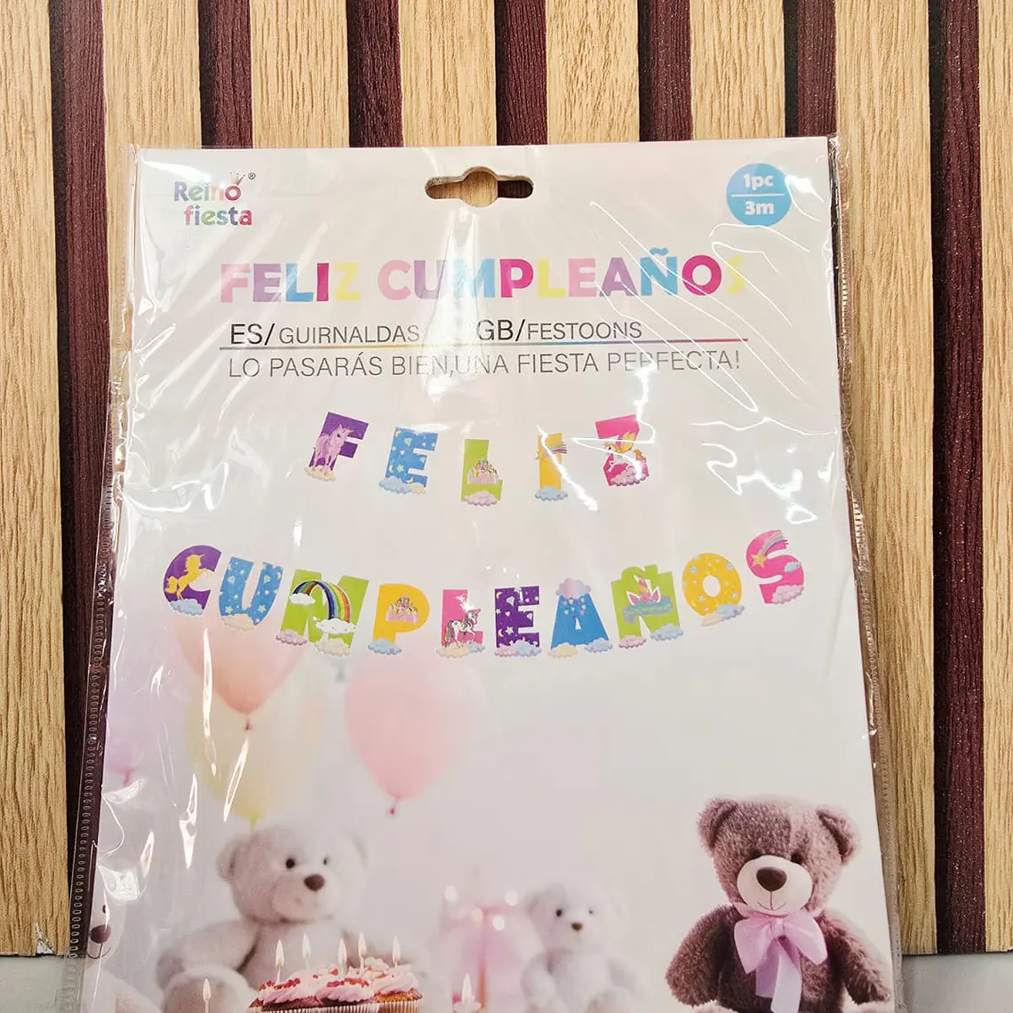 LETRERO DECORADO/UNICORNIO FELIZ CUMPLEAÑOS (3M) MOD# 61593  🦄 2