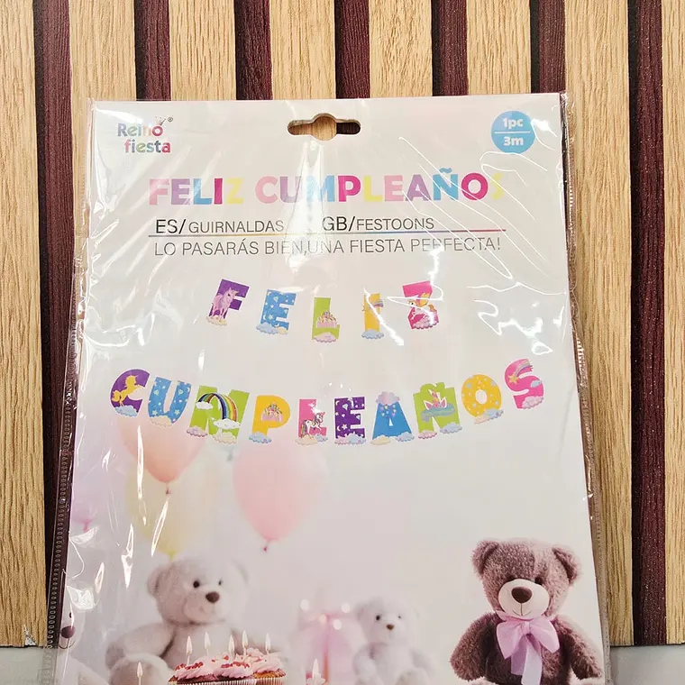 LETRERO DECORADO/UNICORNIO FELIZ CUMPLEAÑOS (3M) MOD# 61593  🦄 2
