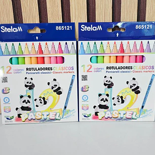 CAJA CON 12 PLUMONES (PANDITA) MOD# 865121