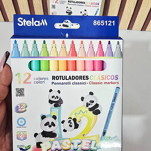 CAJA CON 12 PLUMONES (PANDITA) MOD# 865121