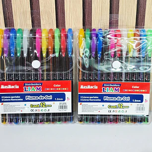 PAQ. CON 12 LAPICEROS DE GEL MOD# 80506