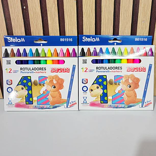 CAJITA CON 12 PLUMONES JUMBO (DINO) MOD# 861516