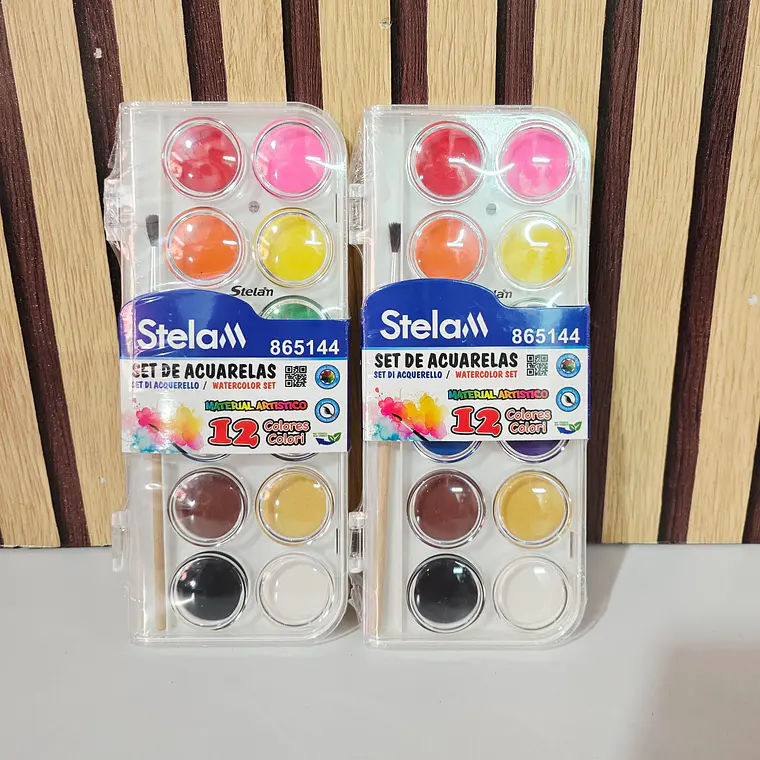 PALETA CON 12 ACUARELAS (STELA) MOD# 865144 1