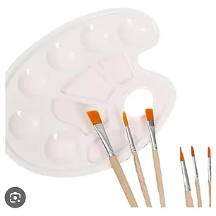 SET DE PINCELES + PALETA PARA PINTURA MOD# 864832 🫟