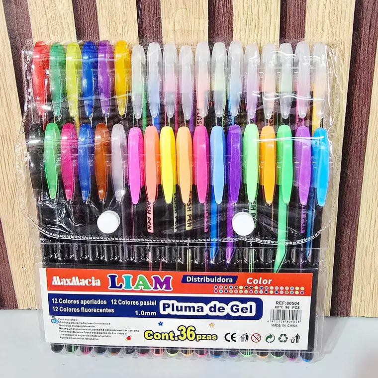 PAQ CON 36 LAPICEROS DE GEL MOD# 80504 1