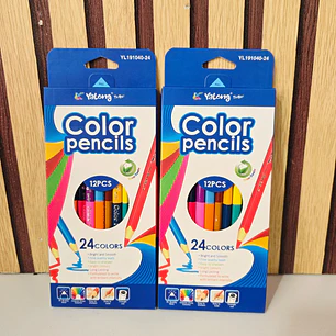CAJITA CON 12 COLORES DE DOBLE PUNTA (YALONG) MOD# YL191040-24