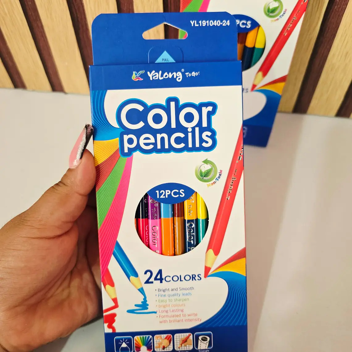 CAJITA CON 12 COLORES DE DOBLE PUNTA (YALONG) MOD# YL191040-24 4