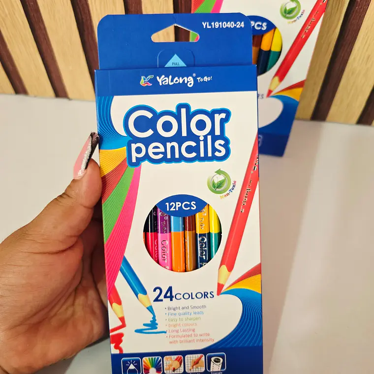 CAJITA CON 12 COLORES DE DOBLE PUNTA (YALONG) MOD# YL191040-24 4