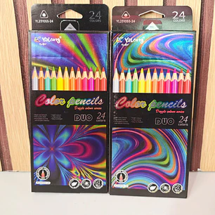 CAJITA CON 24 COLORES DE DOBLE PUNTA MOD# YL231055-24