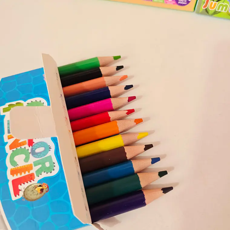 CAJITA CON 12 COLORES JUMBO DISEÑO DINOSAURIO MOD# YL211062-12 3