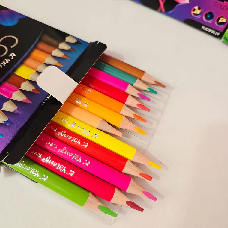 CAJITA CON 12, 18 Y 24 COLORES (JUMBO) DOBLE PUNTA MOD# YL231043-12, 18 Y 24 6