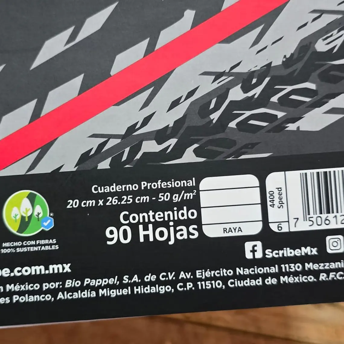 (RAYAS) LIBRETA PROFESIONAL SCRIBE CON 90 HOJAS MOD# 4400 6