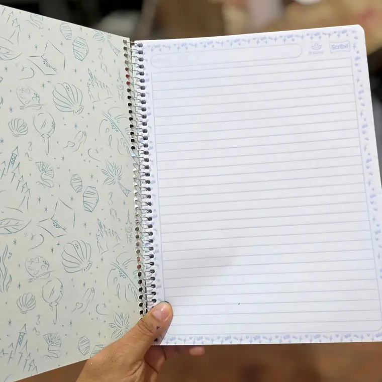 (RAYAS) LIBRETA PROFESIONAL DISEÑO PRINCESAS CON 90 HOJAS MOD# 9850 6