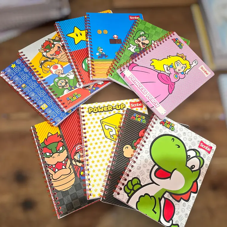 (RAYAS) LIBRETA PROFESIONAL SCRIBE MARIO BROS CON 100 HOJAS MOD# 7430 1
