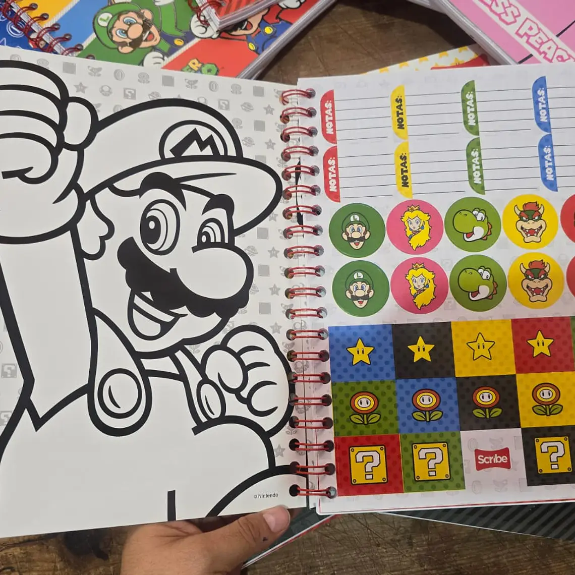 (RAYAS) LIBRETA PROFESIONAL SCRIBE MARIO BROS CON 100 HOJAS MOD# 7430 4