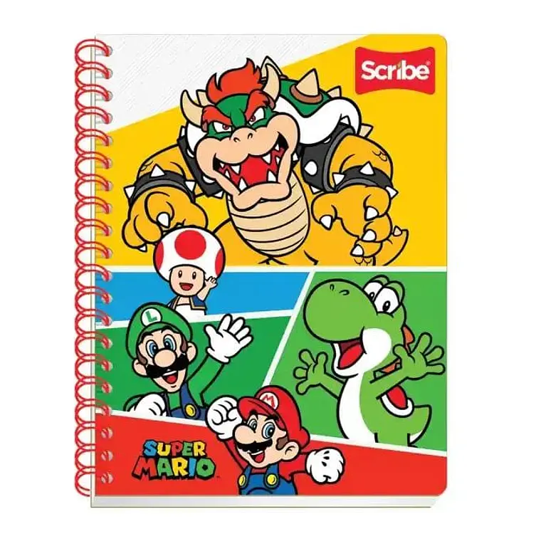 (RAYAS) LIBRETA PROFESIONAL SCRIBE MARIO BROS CON 100 HOJAS MOD# 7430 6