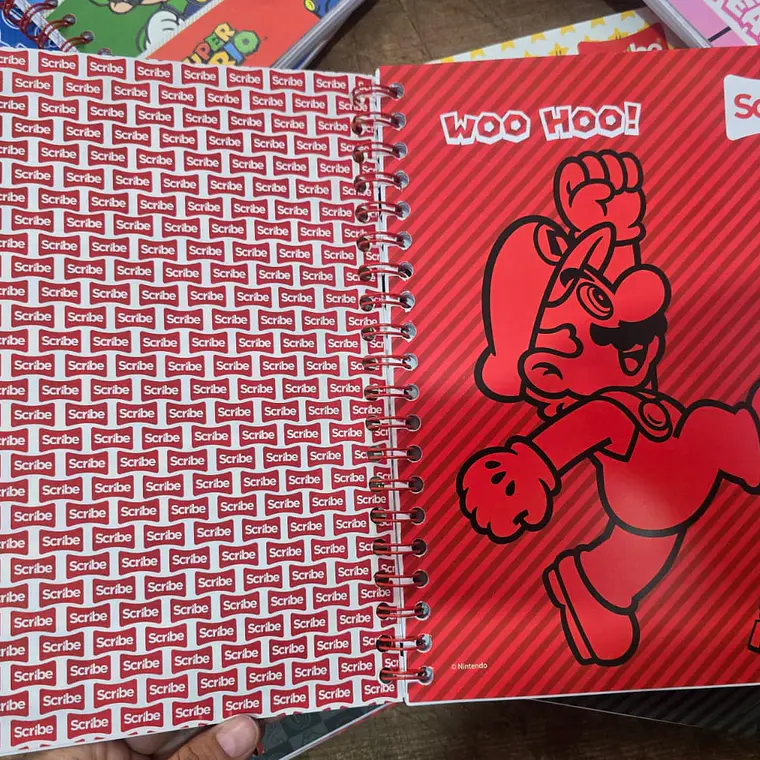 (RAYAS) LIBRETA PROFESIONAL SCRIBE MARIO BROS CON 100 HOJAS MOD# 7430 8