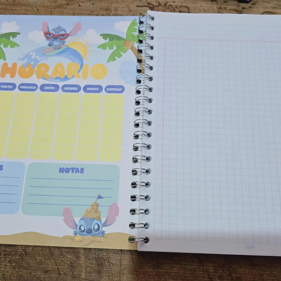 (CUADROS #7) LIBRETA PROFESIONAL STITCH CON 100 HOJAS MOD# 1755 5