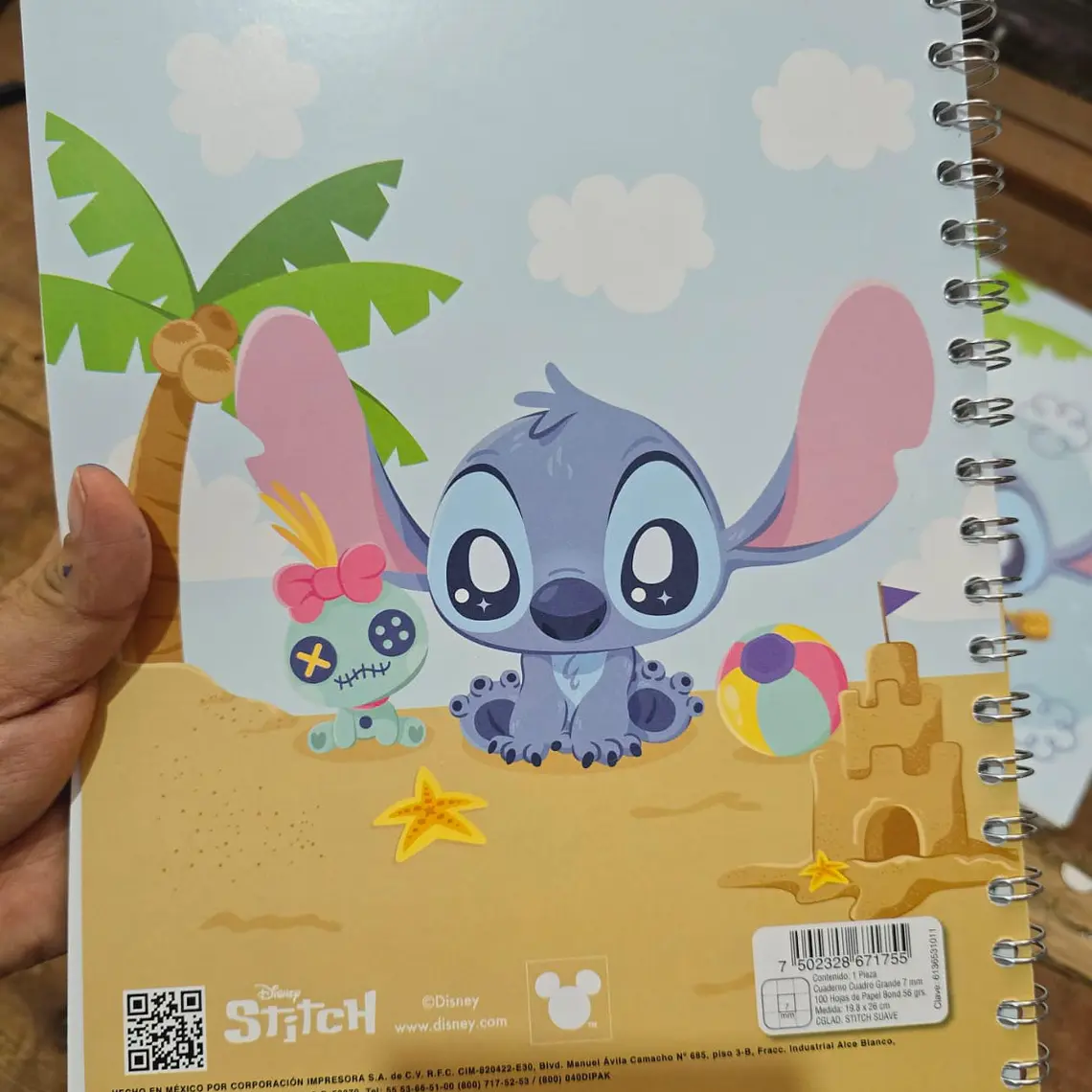 (CUADROS #7) LIBRETA PROFESIONAL STITCH CON 100 HOJAS MOD# 1755 4