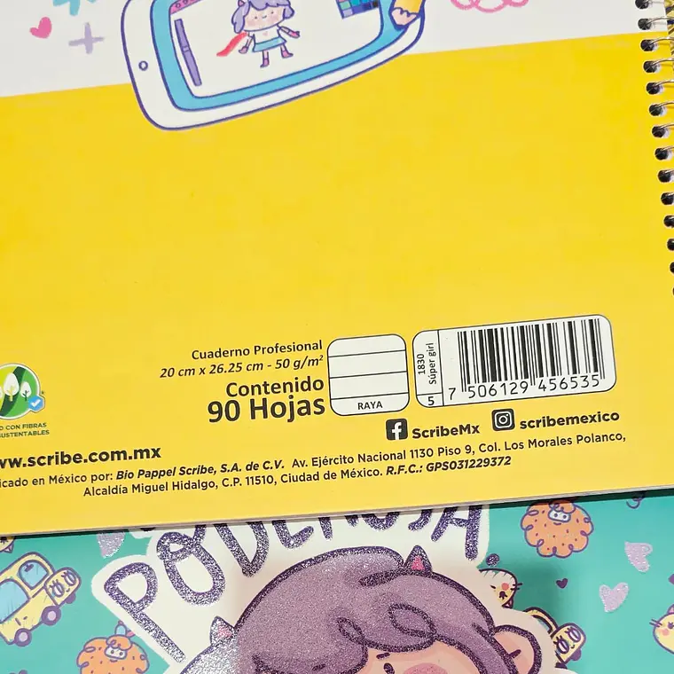(RAYAS) LIBRETA PROFESIONAL CON 90 HOJAS MOD# 1830 4