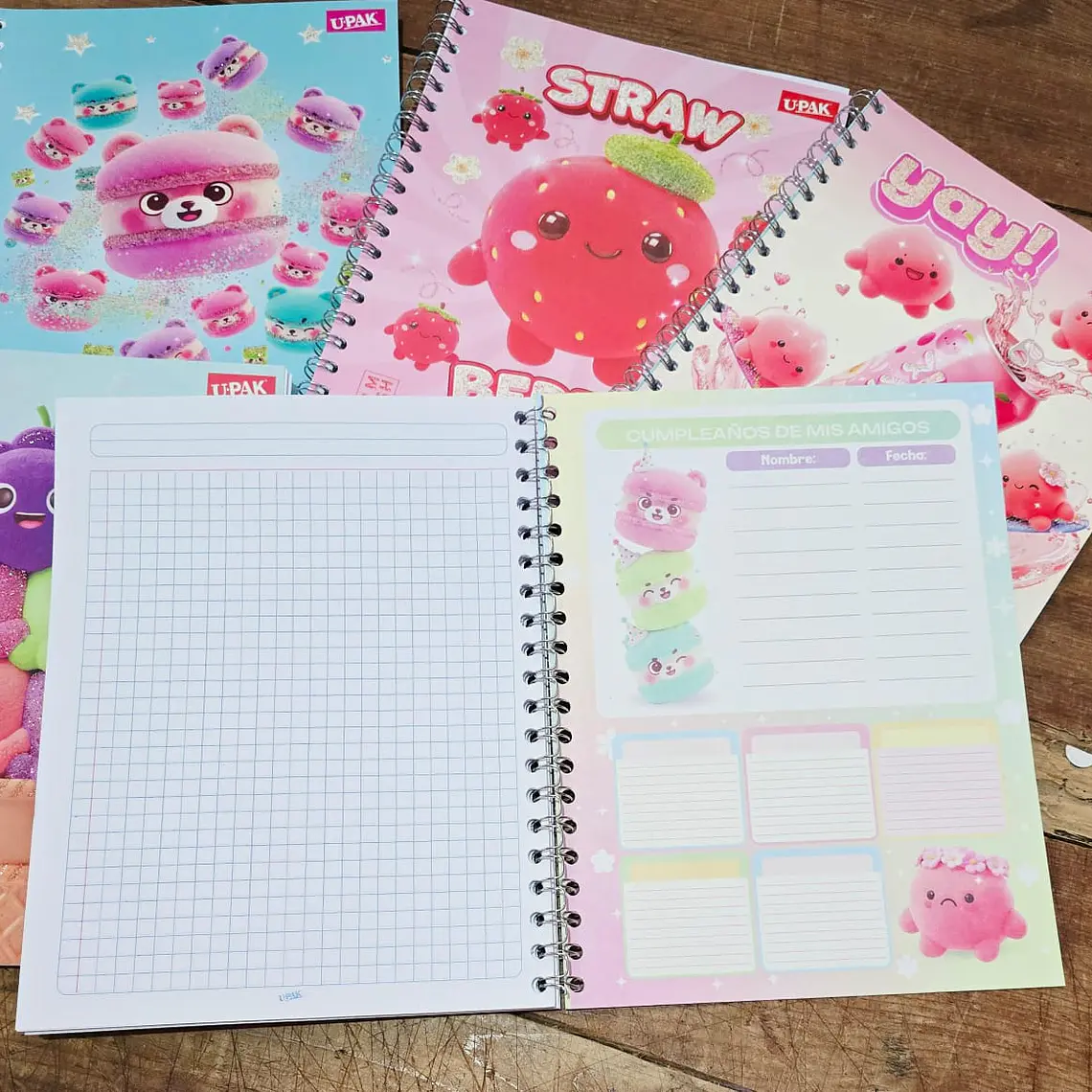 (RAYAS) LIBRETA PROFESIONAL DISEÑO KAWAII CON 100 HOJAS MOD# 6136 3