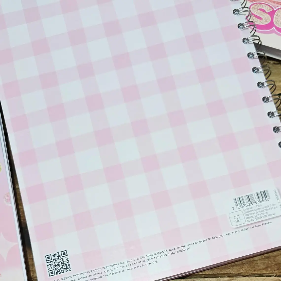 (RAYAS) LIBRETA PROFESIONAL DISEÑO KAWAII CON 100 HOJAS MOD# 6136 4