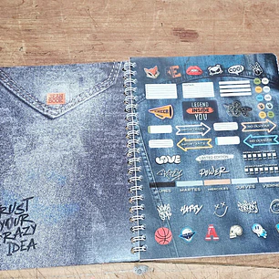 (CUADROS) LIBRETA JEAN BOOK PROFESIONAL CON 100 HOJAS MOD# 5241