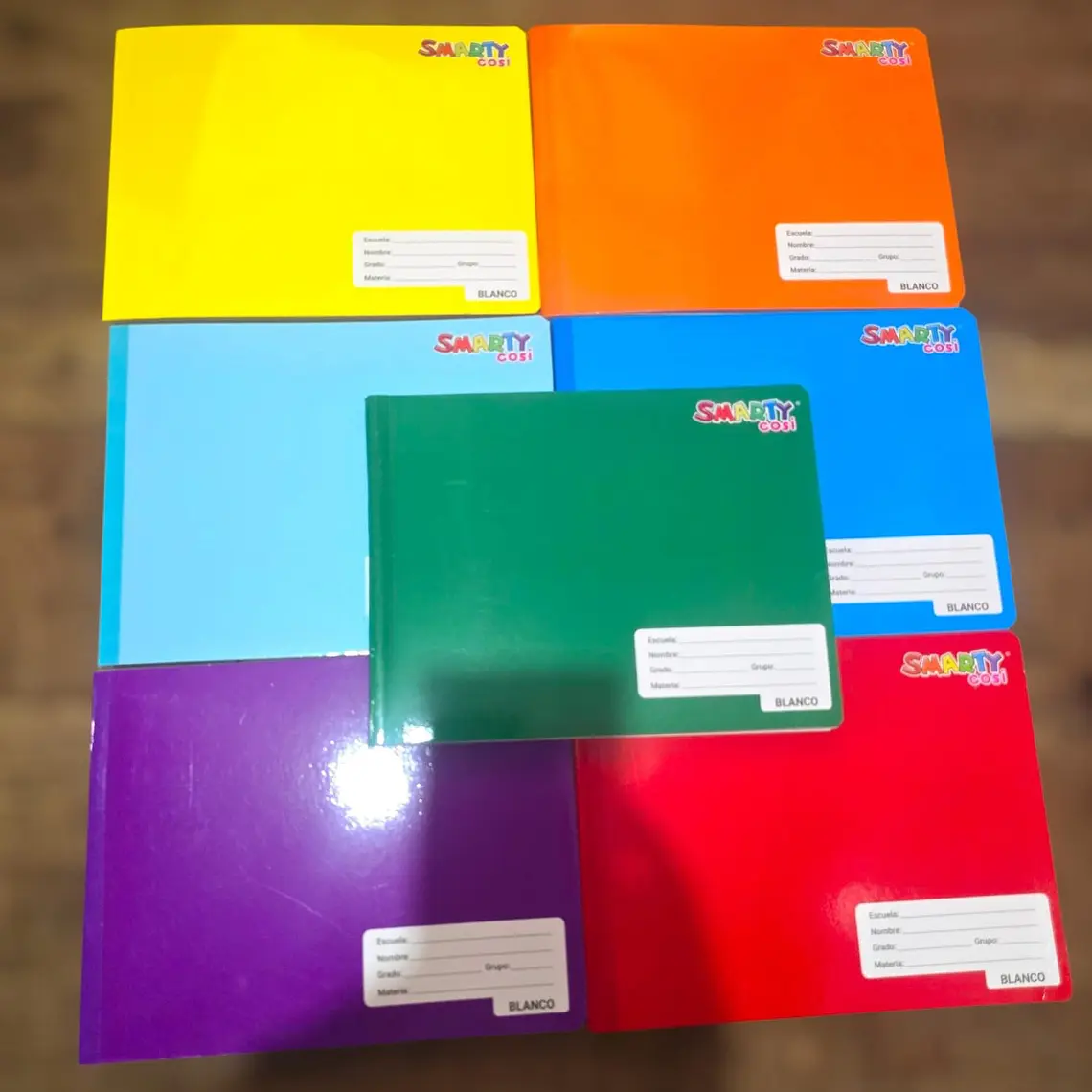 (DIBUJO) CUADERNO SMARTY COSIDO COLORES LISOS CON 100 HOJAS MOD# 08001 1