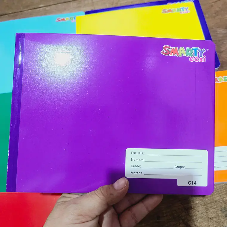 (CUADRO #14) CUADERNO COSIDO SMARTY CON 100 HOJAS MOD# 08005 4