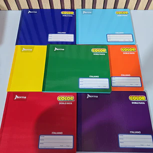 (DOBLE RAYA) CUADERNO ITALIANO NORMA COSIDO MOD# 812970