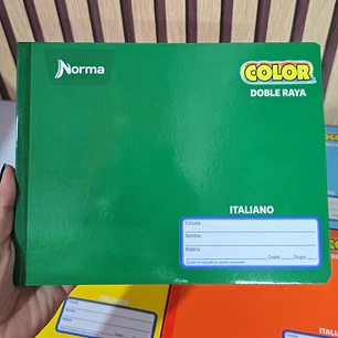 (DOBLE RAYA) CUADERNO ITALIANO NORMA COSIDO MOD# 812970