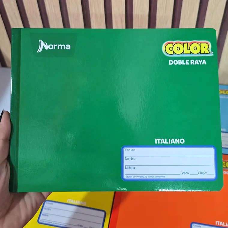 (DOBLE RAYA) CUADERNO ITALIANO NORMA COSIDO MOD# 812970 2