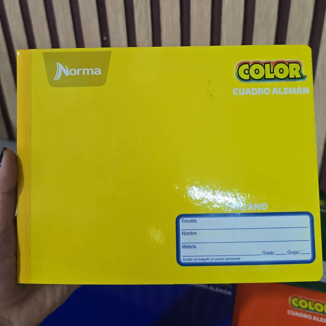 (CUADRO ALEMÁN C14) CUADERNO ITALIANO NORMA COSIDO CON 100 HOJAS MOD# 813007 2