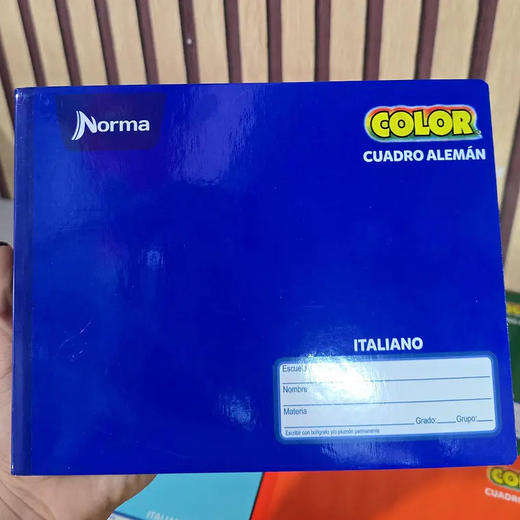 (CUADRO ALEMÁN C14) CUADERNO ITALIANO NORMA COSIDO CON 100 HOJAS MOD# 813007 4