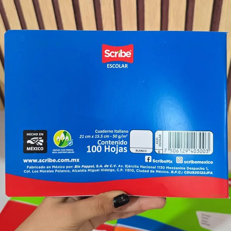 (DIBUJO) CUADERNO SCRIBE CON GRAPAS Y 100 HOJAS MOD# 6131 4