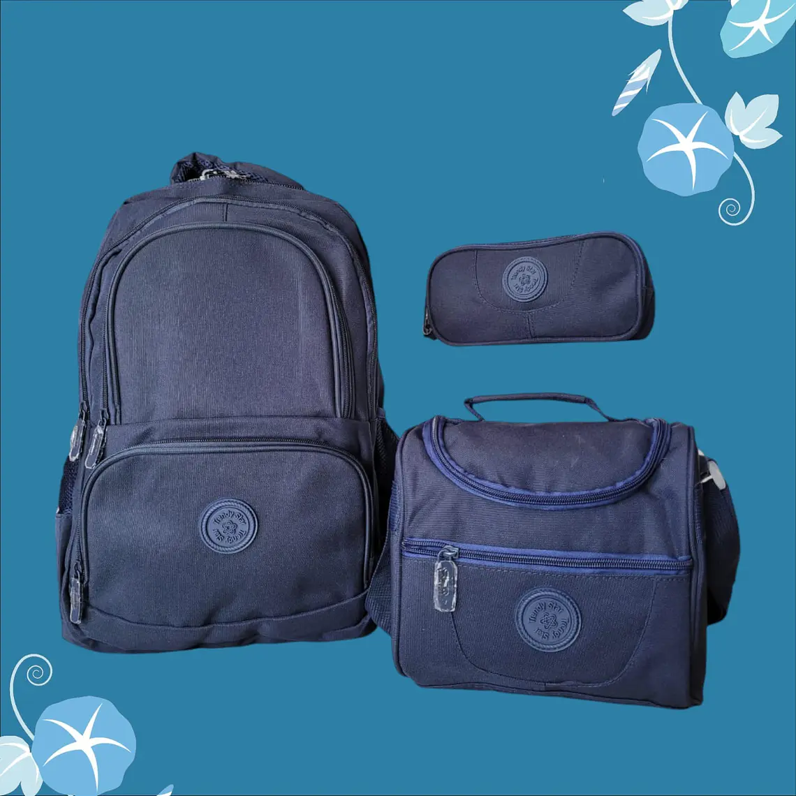 COMBO DE 3 PIEZAS MOCHILA TRENDY STAR CON LONCHERA Y LAPICERA MOD#941110 9