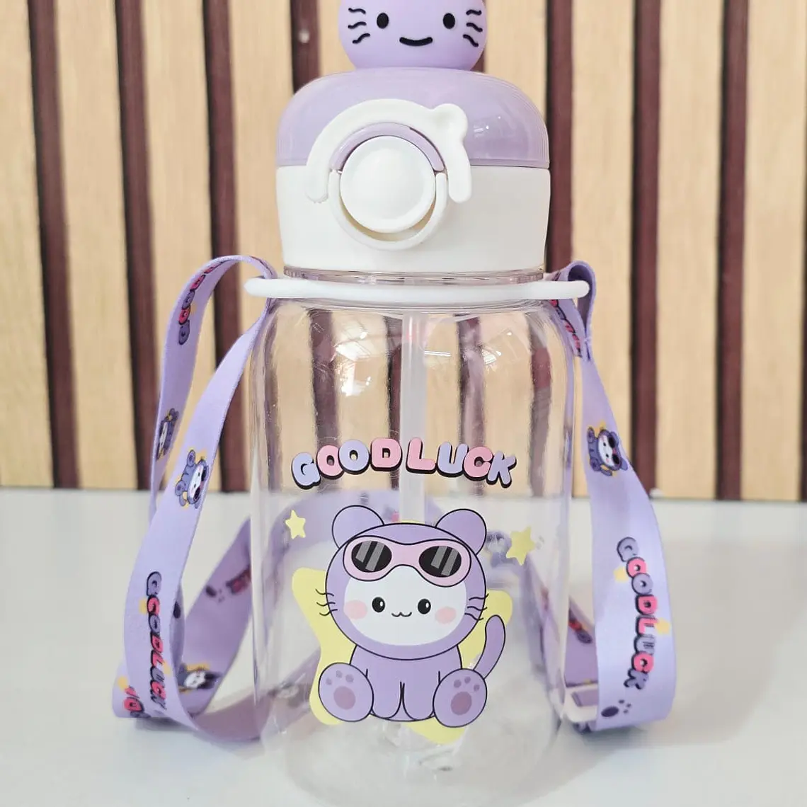 BOTECITO DE 600ML PARA AGUA CON ANIMALITO 3D MOD# 4