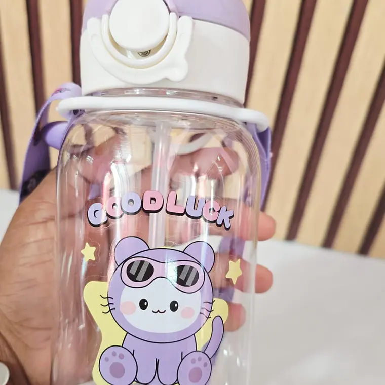 BOTECITO DE 600ML PARA AGUA CON ANIMALITO 3D MOD# 10