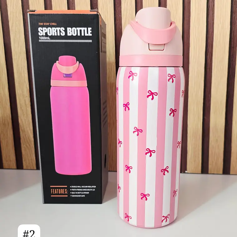 TERMO OWALA DISEÑO FRESAS Y CEREZAS DE 1L MOD# 3957 3