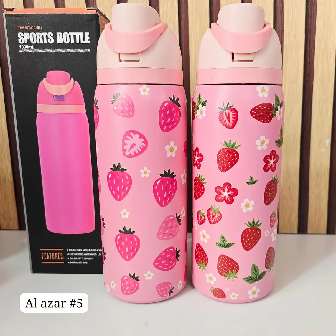 TERMO OWALA DISEÑO FRESAS Y CEREZAS DE 1L MOD# 3957 6