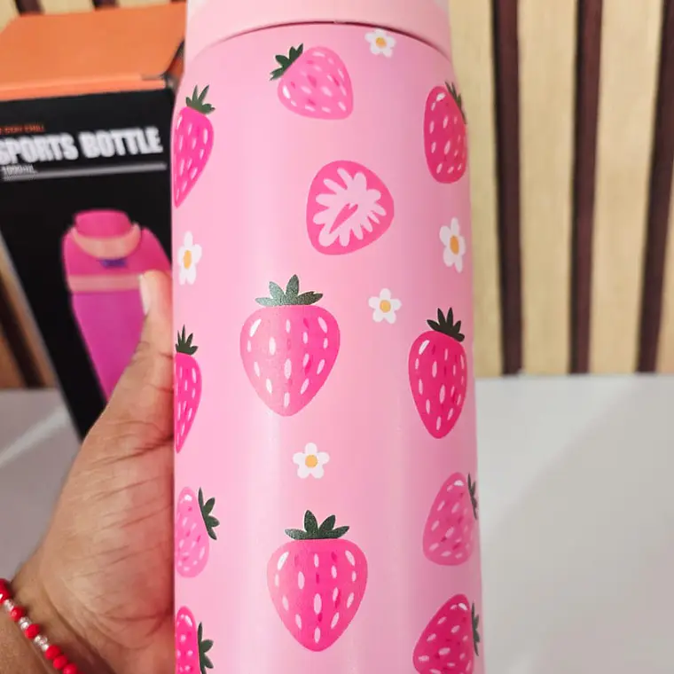 TERMO OWALA DISEÑO FRESAS Y CEREZAS DE 1L MOD# 3957 11