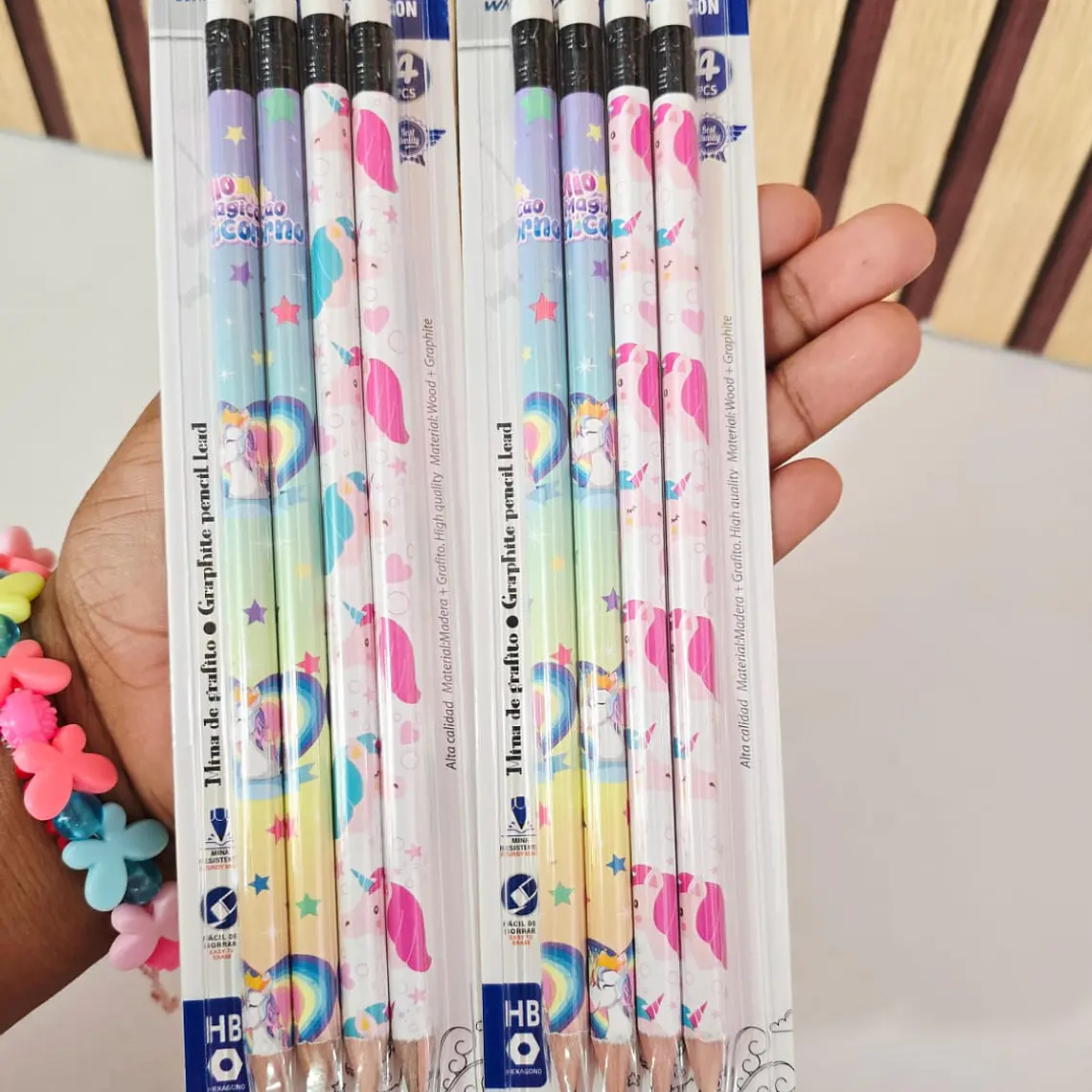 PAQ DE 4 LÁPICES UNICORNIO MOD# WD16363 2