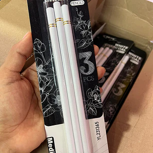 PAQ DE 3 LAPICES BLANCOS PARA DIBUJO MOD# YL231365