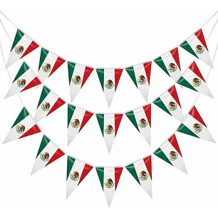 BOLSITA CON 10 BANDERINES TRICOLOR (5.40M) MOD# 26MCF-35🇲🇽