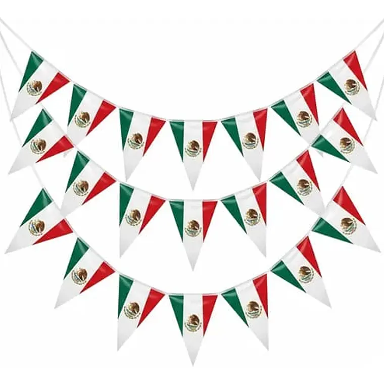 BOLSITA CON 10 BANDERINES TRICOLOR (5.40M) MOD# 26MCF-35🇲🇽 1
