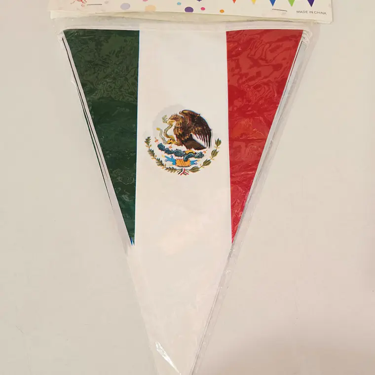 BOLSITA CON 10 BANDERINES TRICOLOR (5.40M) MOD# 26MCF-35🇲🇽 3