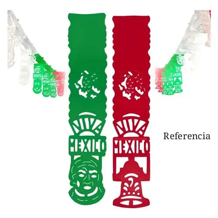 ADORNO DE PAPEL PICADO TRICOLOR (TABLA 2M) 2