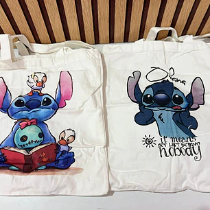 BOLSA DE MANTA GRANDE STITCH